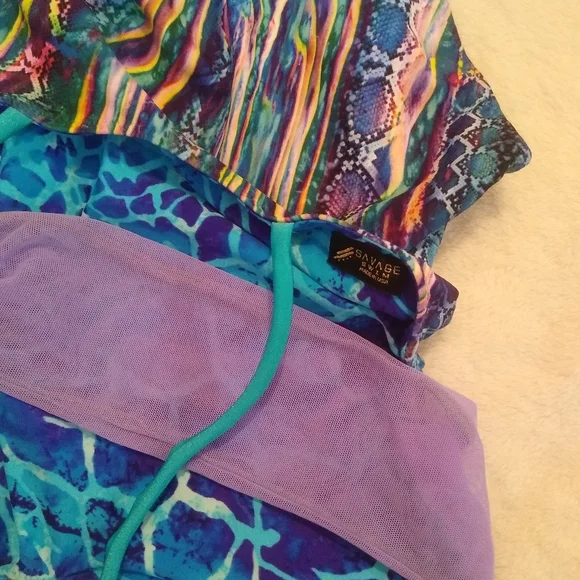 Savage swim reversible "STRIKER" one piece Swimsuit bikini bathing suit sz SMALL - Picture 6 of 12